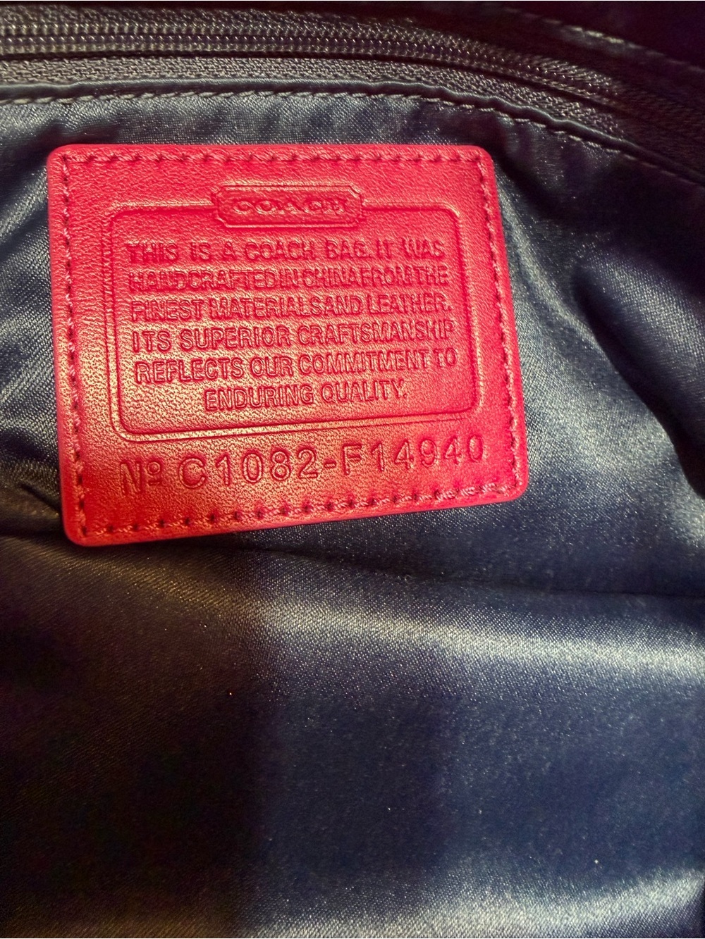 Coach Barbiecore Kisslock Y2K 2010 Laura Signature Carryall Navy Fuchsia Tote - Picture 3 of 14